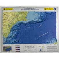 Relieve Topobatimétrico del Sureste Español en 3D a 1:400000 ed. 2011