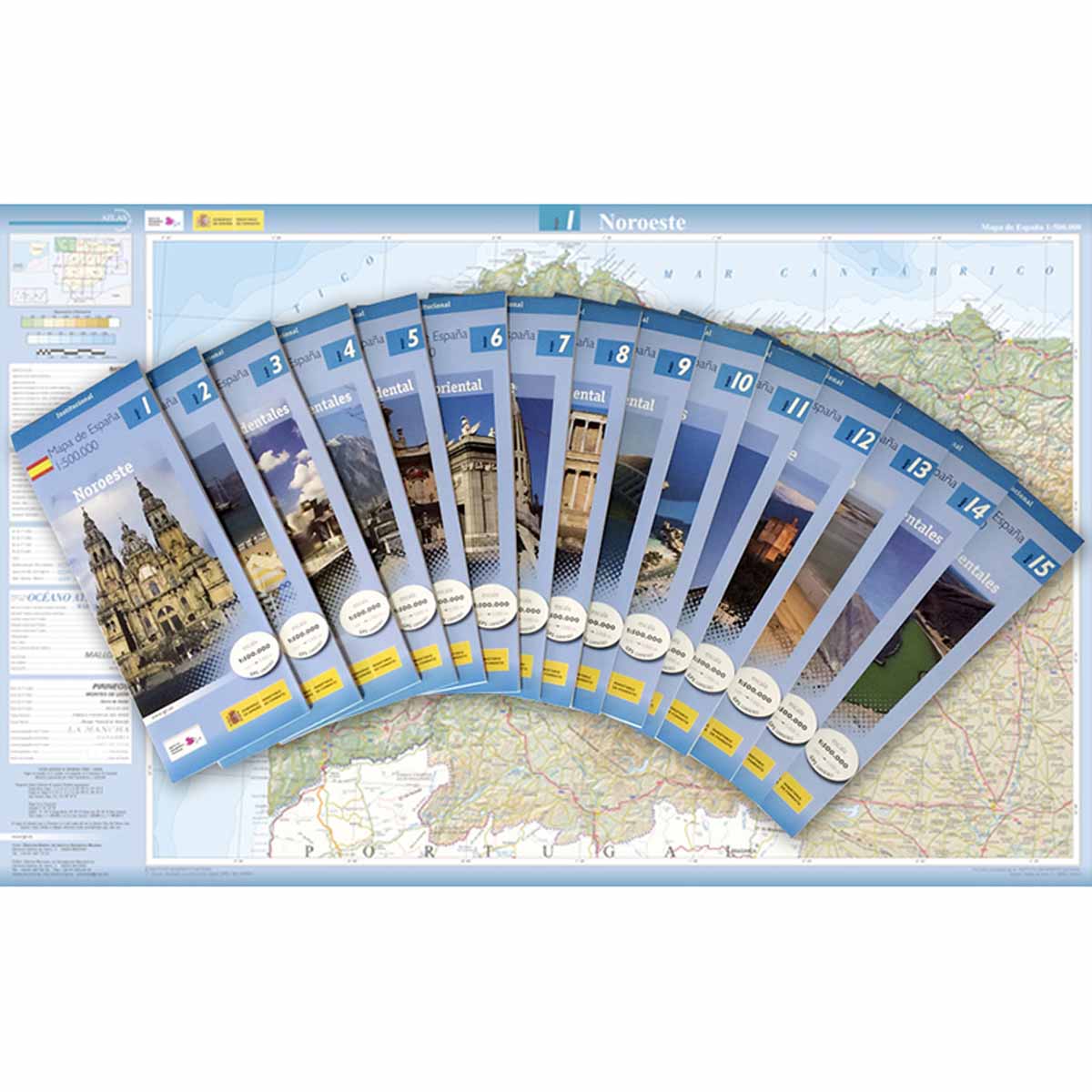 Pack 15 Hojas Mapa serie 1:500.000