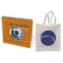 Pack - Calendario mesa 2026 + Bolsa tela (Planisferio Celeste)