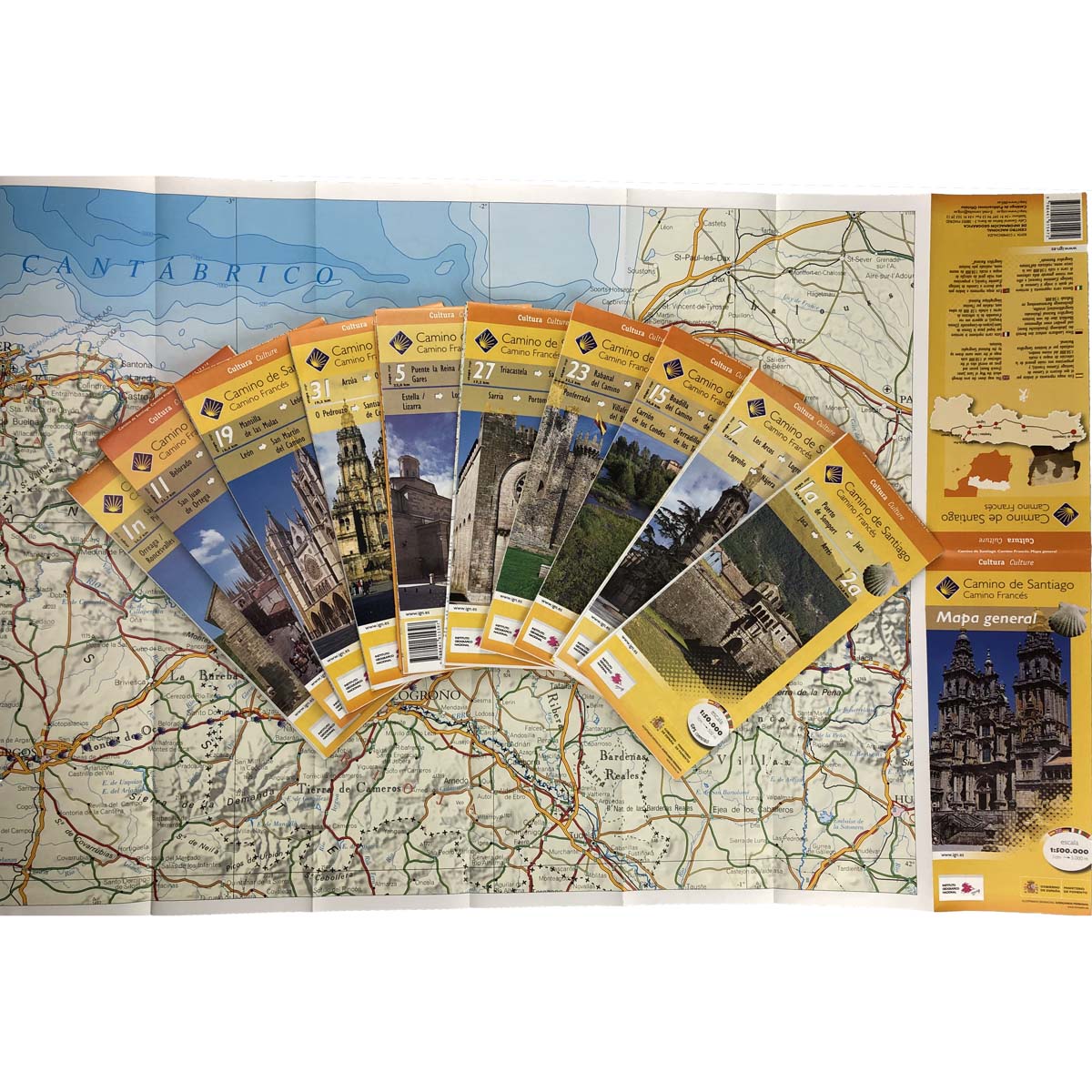Camino de Santiago. Pack de la obra completa - 11 mapas