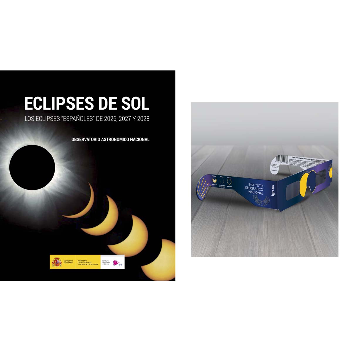Pack: Libro Eclipses de Sol + Gafas eclipse de Sol